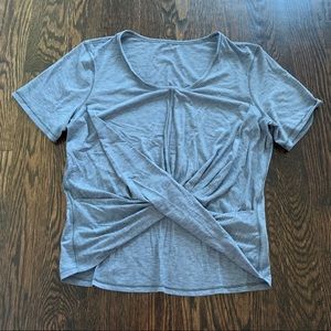 Lululemon blue crop t-shirt (6)
